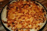   Macarrones gratinados con bechamel