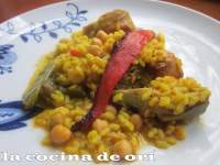   ARROZ  MELOSO CON CONEJO, VERDURAS Y GARBANZOS