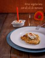   ARROZ VEGETARIANO ENCOSTRADO CON ALI OLI DE MANZANA {Arroz de reciclaje para Directas al Grano}