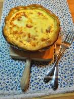   Quiche de cebolla y pimientos caramelizados