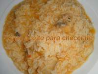   Arroz caldoso con rape y cerveza