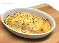 Salmón gratinado con naranja  