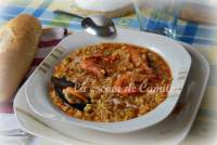   Arroz caldoso de cabracho y langostinos, a mi manera