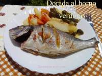   Dorada al horno con verduras