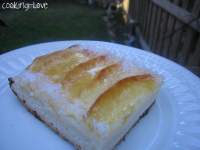  tarta de queso y manzana