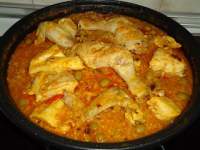   Paella de pollo ( Pizza Pan )