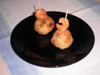   BOLITAS DE ARROZ CON GAMBAS