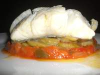   BACALAO CON PISTO Y PATATAS PANADERAS