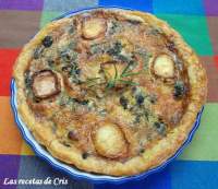   QUICHE DE HOJALDRE CON ESPINACAS, QUESO DE CABRA Y BACON