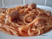 spaguettis con longaniza.Fussioncook