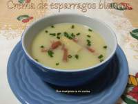   Crema de esparragos blancos