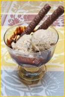 Falso helado de plátano, chocolate y nueces (sin heladera)