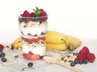   Parfait saludable de muesli y yogur