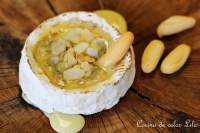   Camembert al horno con miel, almendras y romero