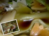   Ensalada de pasta con pavo y salsa de soja