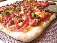   Pizza de espelta con agua con gas (sin levadura)