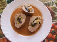   Solomillo relleno con salsa de whisky