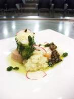   Bacalao con lechuga de mar y coliflor