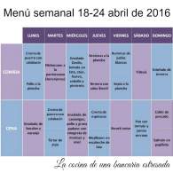 
Menú semanal del 18 al 24 de abril, venga, que empezamos la operación bikini
         