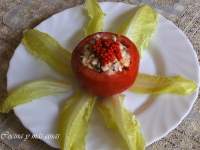   PERLAS DE ARENQUE CON TOMATES RELLENOS Y APERITIVO DE HUEVAS DE CAPELAN Y LUMPO