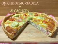   Quiche de mortadela y alcachofa