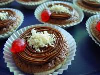   Muffins-Cupcakes de cerezas en almíbar, en tartaleta