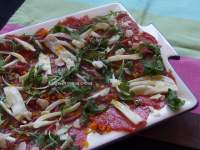   Carpaccio de ternera con hinojo y parmesano inspirado en Gennaro Contaldo - Carpaccio di manzo con finocchio e pecorino