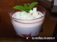   Mousse de Fresas con Gelatina de Nata