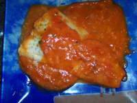   bacalao con tomate en el microondas