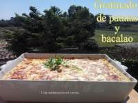   Gratinado de patatas y bacalao