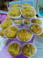   Muffins gratinados de coca de verduras