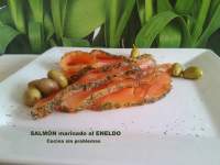   Salmón marinado-ahumado al eneldo.