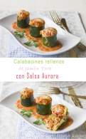 Calabacines rellenos de Jamón York con Salsa Aurora para Degustabox  