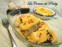   BACALAO CON MUSELINA DE AJO 