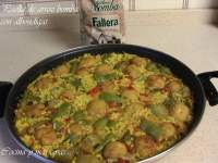   PAELLA DE ARROZ BOMBA CON ALBONDIGAS