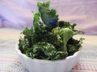   Chips de kale 2-3 minutos en microondas, 8 minutos al horno