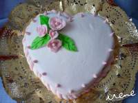   Tarta San Valentín con fondant