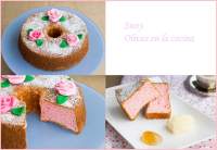 Rose Angel Food Cake - Bizcocho o Pastel de Angel con Rosa  