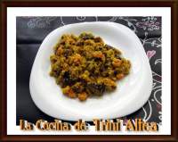   QUINOA CON SETAS Y MARISCO