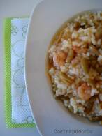   ARROZ MELOSO CON VERDINAS Y GAMBAS