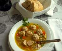  459.- Sopa de champiñones con albondiguillas  