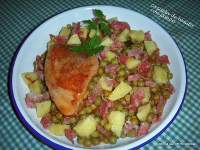   CAZUELA DE BONITO CON JAMÒN y galletas morunas de María José