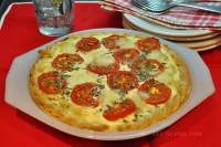   Quiche de cebolla y tomates de ristra