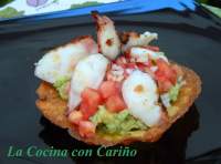   TACO CASERO CRUJIENTE Y SIN GLUTEN, CON GUACAMOLE Y REJOS ASADOS