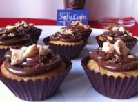   Mini cupcakes de nocilla y avellanas