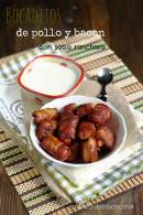   BOCADITOS DE POLLO Y BACON CON SALSA RANCHERA