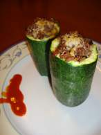  Calabacines rellenos de carne picada