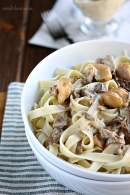   FETTUCCINE CON VIEIRAS EN SALSA CREMOSA DE BOLETUS