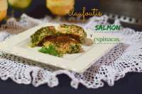 
Clafoutis de salmón y espinacas  