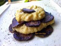   Patatas moradas con bacalao